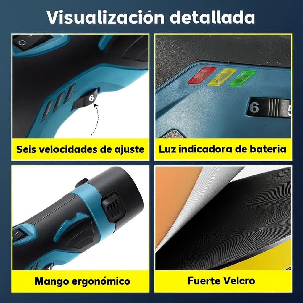 LIJADORA TURBOPRO + KIT DE LIJAS GRATIS