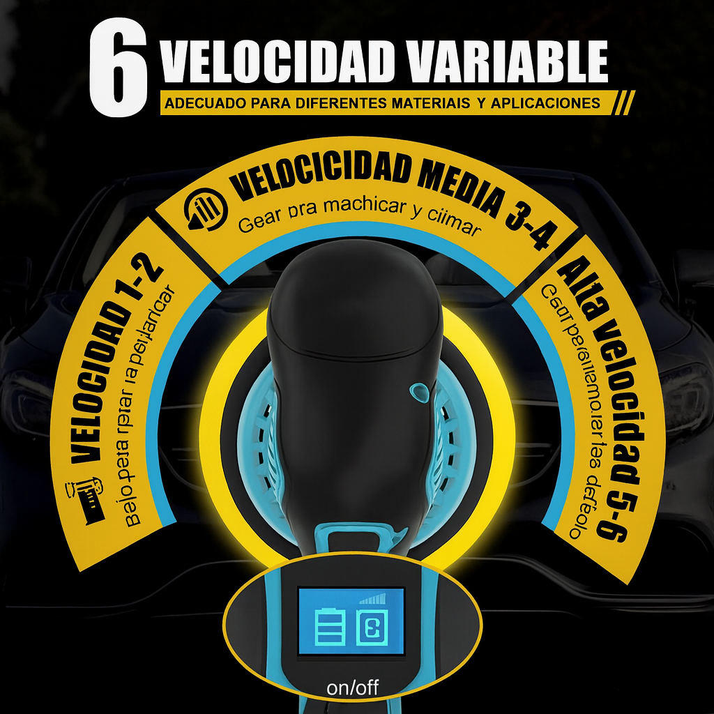 LIJADORA TURBOPRO + KIT DE LIJAS GRATIS